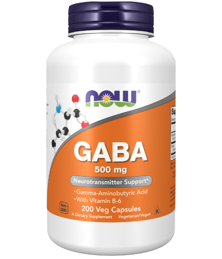 NOW GABA 500mg - 200 vegan capsules