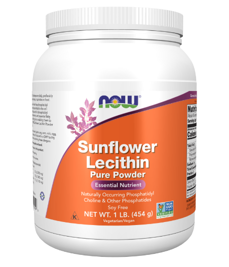 NOW Sunflower Lecithin Powder - 454 grams