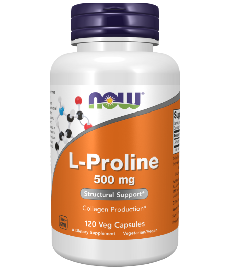 NOW L-Proline 500mg - 120 vegan kapslit