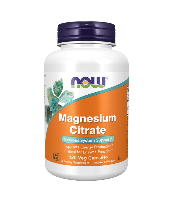 NOW FOODS Magnesium Citrate 400mg - 120 vegan capsules