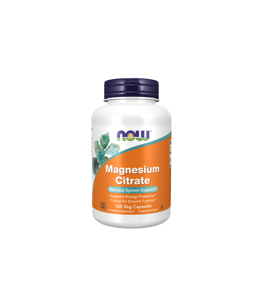 NOW FOODS Magnesium Citrate 400mg - 120 vegan capsules – low-calorie product from NOW, buy in Bombbar