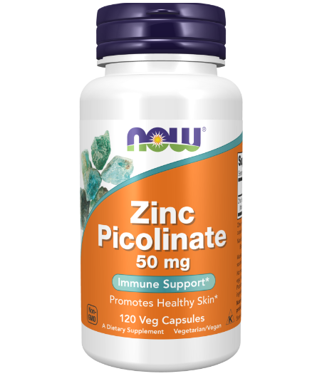 NOW Zinc Picolinate 50mg - 60 veggie capsules