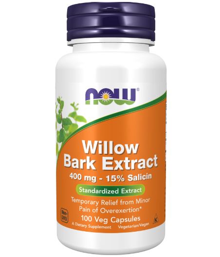 NOW Willow Bark Extract 400 mg -100 vegan capsules