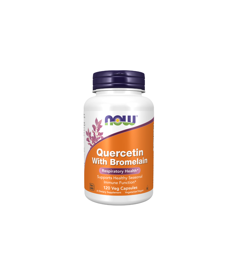 NOW Quercetin & Bromelain - 120 vegan capsules – low-calorie product from NOW, buy in Bombbar