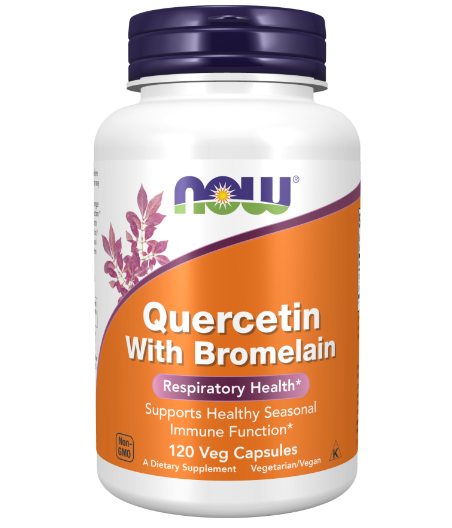 NOW Quercetin & Bromelain - 120 vegan capsules