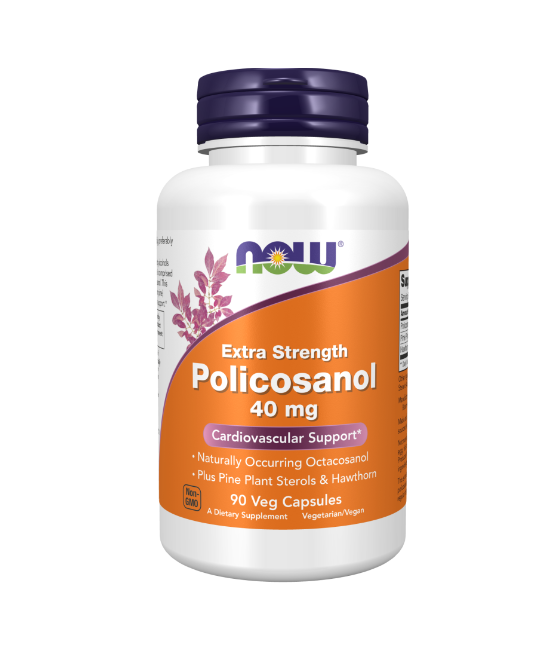 NOW Polikosanool Extra Strength 40 mg - 90 vegan kapslit