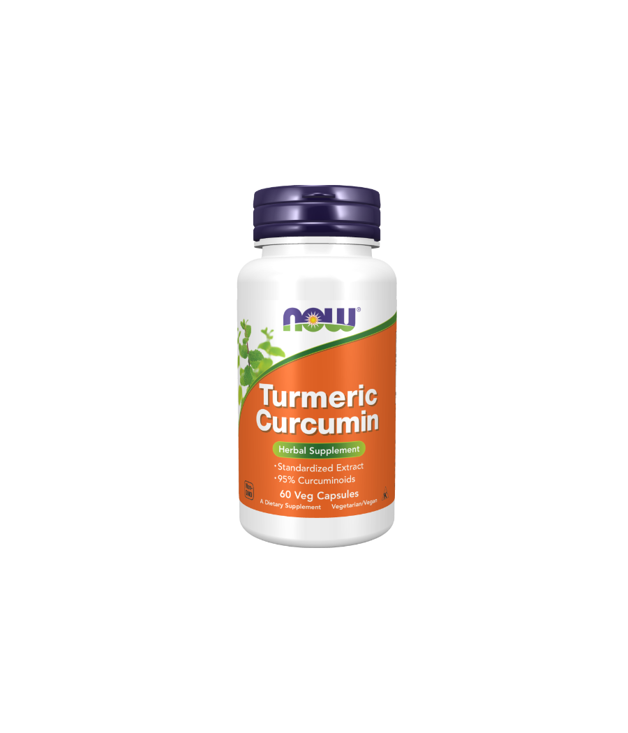 NOW Turmeric Curcumin - 60 vegan kapslit – madala kalorsusega toode firmalt NOW, osta Bombbar-ist