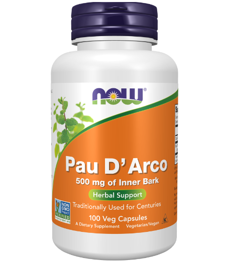 NOW Pau D'Arco 500mg - 100 веган капсул