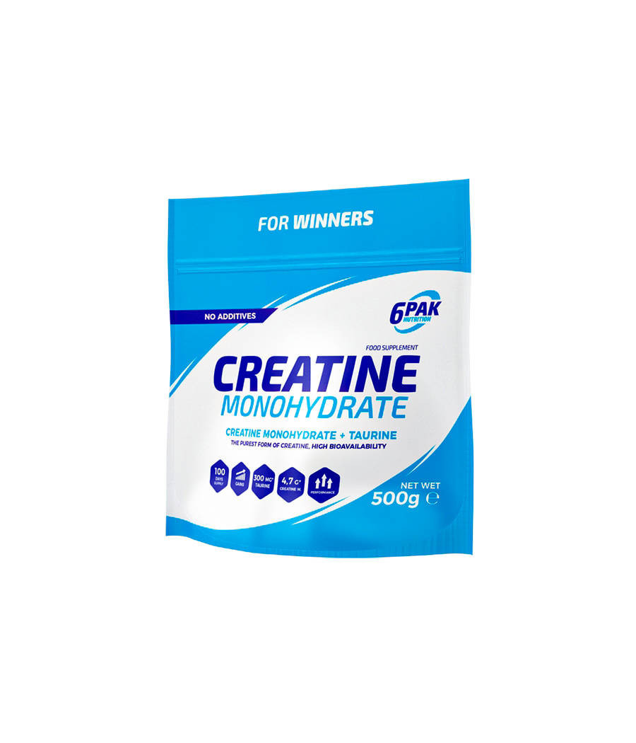 6PAK CREATINE MONOHYDRATE, natural - 500 gram – low-calorie product from 6PAK Nutrition, buy in Bombbar