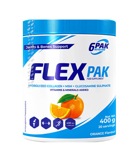 6PAK FLEX PAK, apelsiin - 400grammi