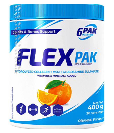 6PAK FLEX PAK, apelsiin - 400grammi