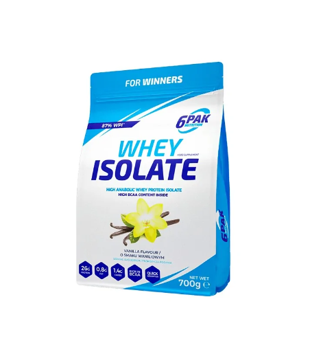 6PAK WHEY ISOLATE, vanilje - 700 grammi