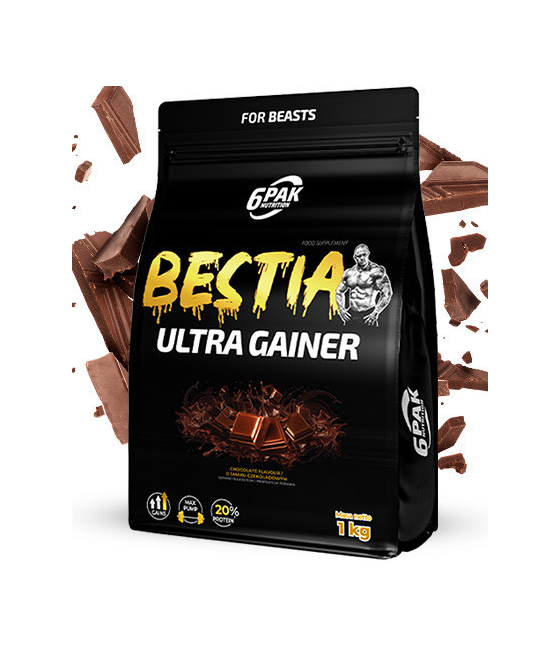 6PAK BESTIA ULTRA GAINER, chocolate - 1000gram