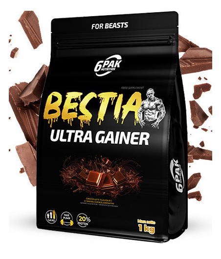 6PAK BESTIA ULTRA GAINER, шоколад - 1000 грамм