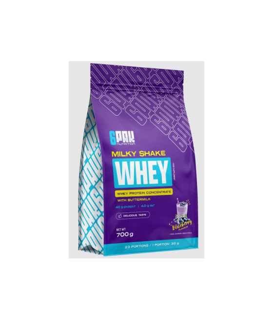 6PAK MILKY SHAKE WHEY, blueberry - 700gram