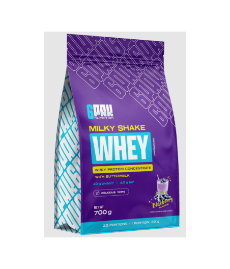 6PAK MILKY SHAKE WHEY, черника - 700 грамм