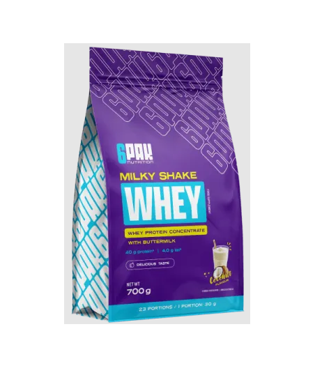 6PAK MILKY SHAKE WHEY, кокос - 700 грамм