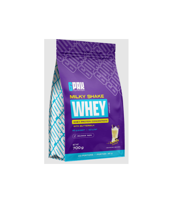 6PAK MILKY SHAKE WHEY, vanilla - 700gram