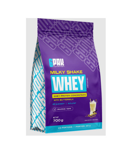 6PAK MILKY SHAKE WHEY, vanilla - 700gram