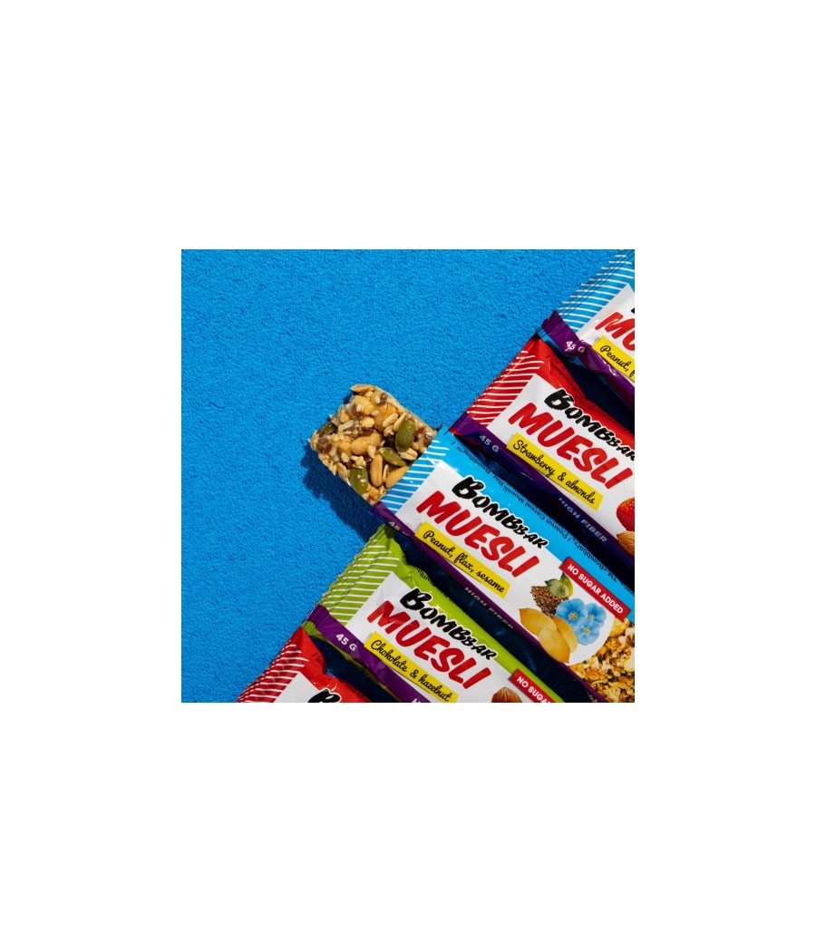 BOMBBAR Muesli Bar "Peanut", 45 g – low-calorie product from Bombbar, buy in Bombbar