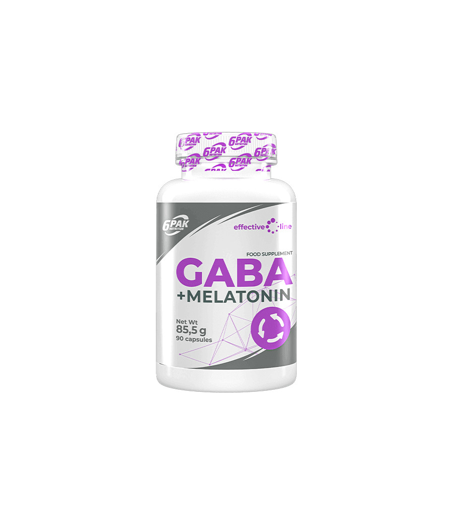 6PAK GABA + MELATONIN - 90 kapslit – madala kalorsusega toode firmalt 6PAK Nutrition, osta Bombbar-ist