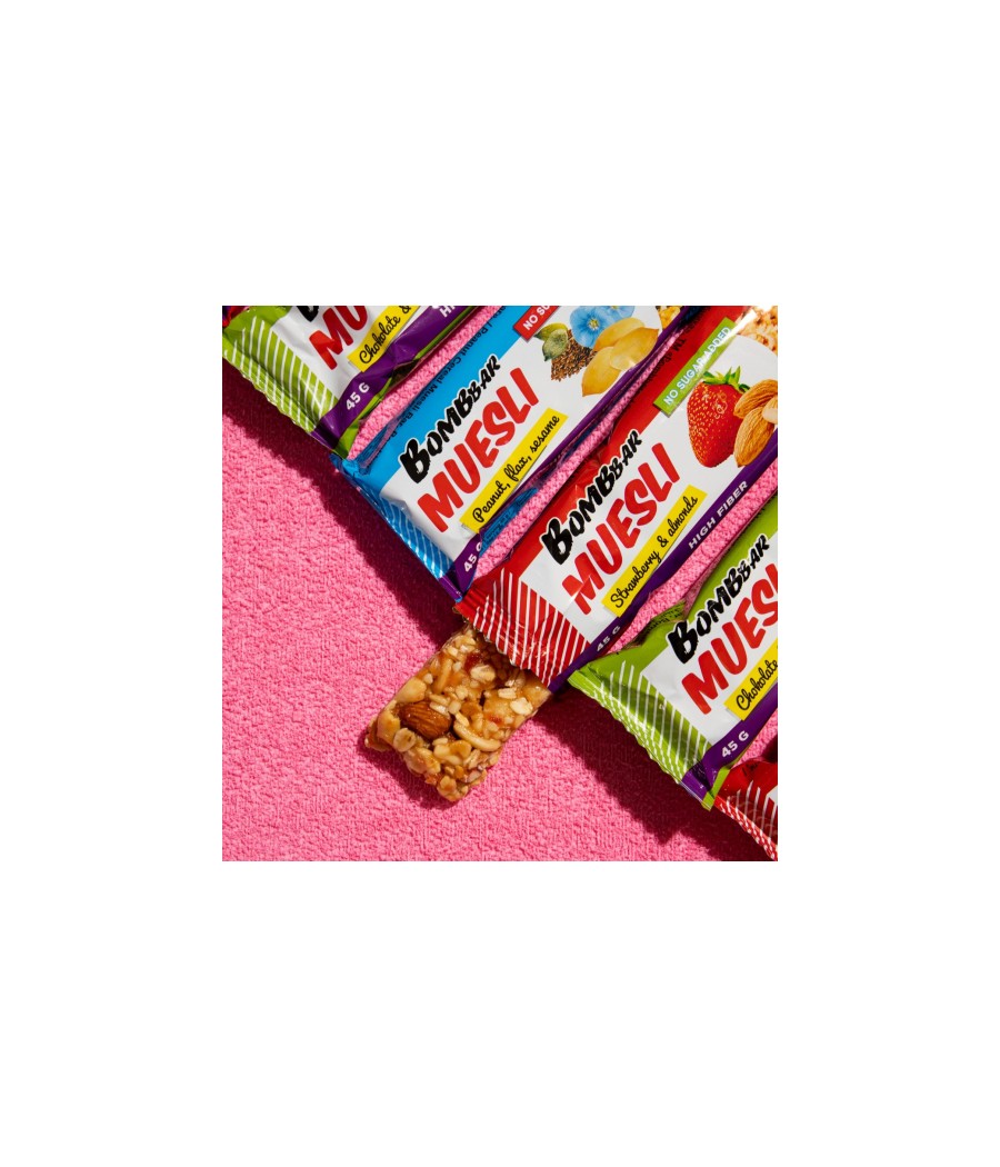 BOMBBAR Muesli Bar "Strawberry", 45 g – low-calorie product from Bombbar, buy in Bombbar