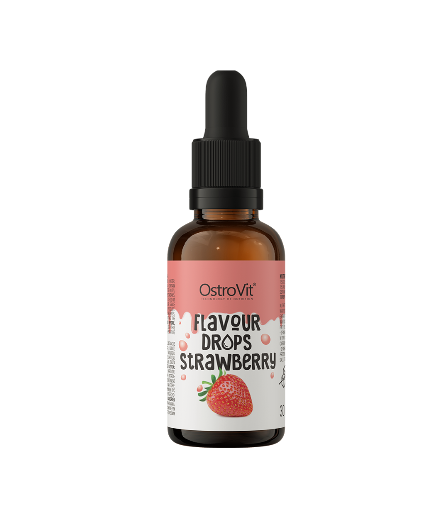 OSTROVIT Flavour Drops, strawberry - 30 ml – low-calorie product from Ostrovit, buy in Bombbar