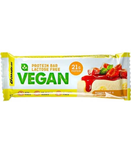 BOMBBAR Vegan Protein Bar "Banana Cake with Strawberry", 60 g