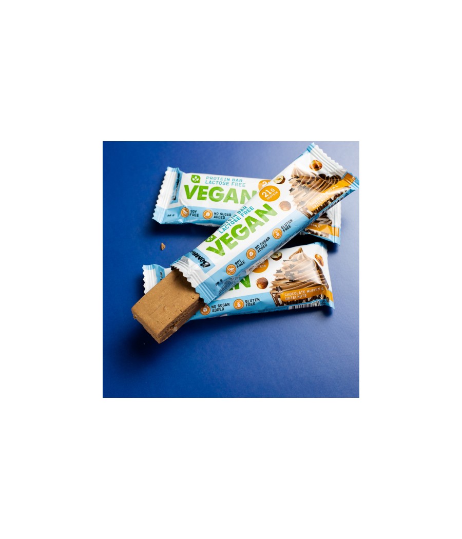 BOMBBAR Vegan Protein Bar "Chocolate Muffin with Hazelnut", 60 g – low-calorie product from Bombbar, buy in Bombbar