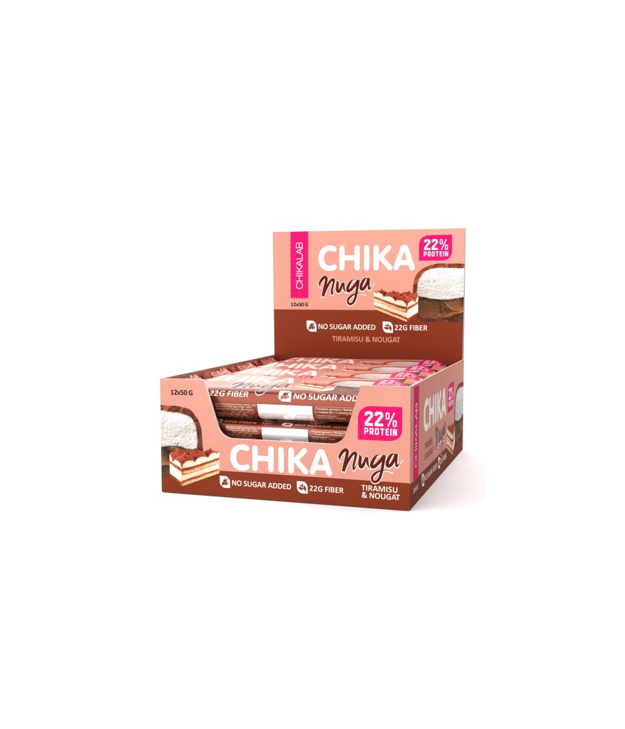 CHIKALAB Chika Nuga Protein Bar Nougat in Chocolate "Tiramisu", 50 g – low-calorie product from Chikalab, buy in Bombbar