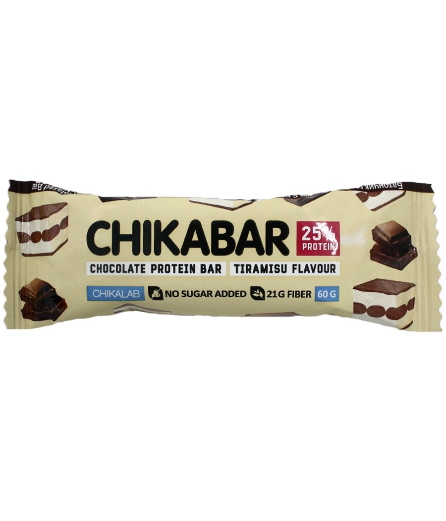 CHIKALAB Protein Bar CHIKABAR "Tiramisu," 60 g – low-calorie product from Chikalab, buy in Bombbar