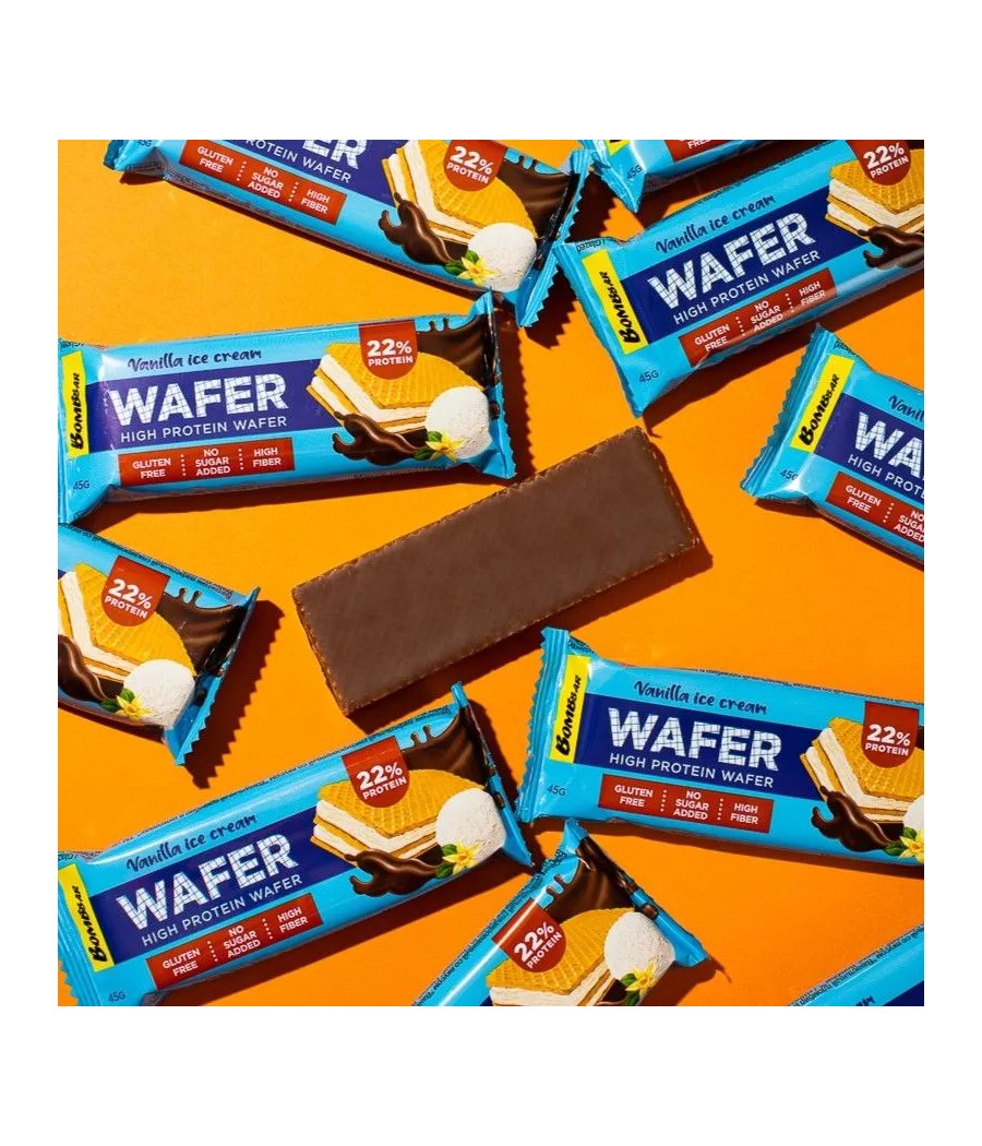 BOMBBAR Wafer Bar "Vanilla Ice Cream in Chocolate", 45 g – low-calorie product from Bombbar, buy in Bombbar