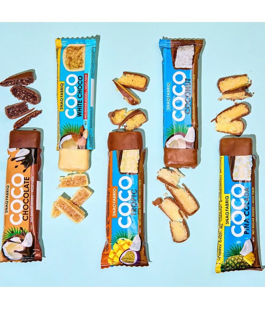 SNAQ FABRIQ COCO Proteiinibatoon "Kookos-mandle", 40g – madala kalorsusega toode firmalt Snaq Fabriq, osta Bombbar-ist