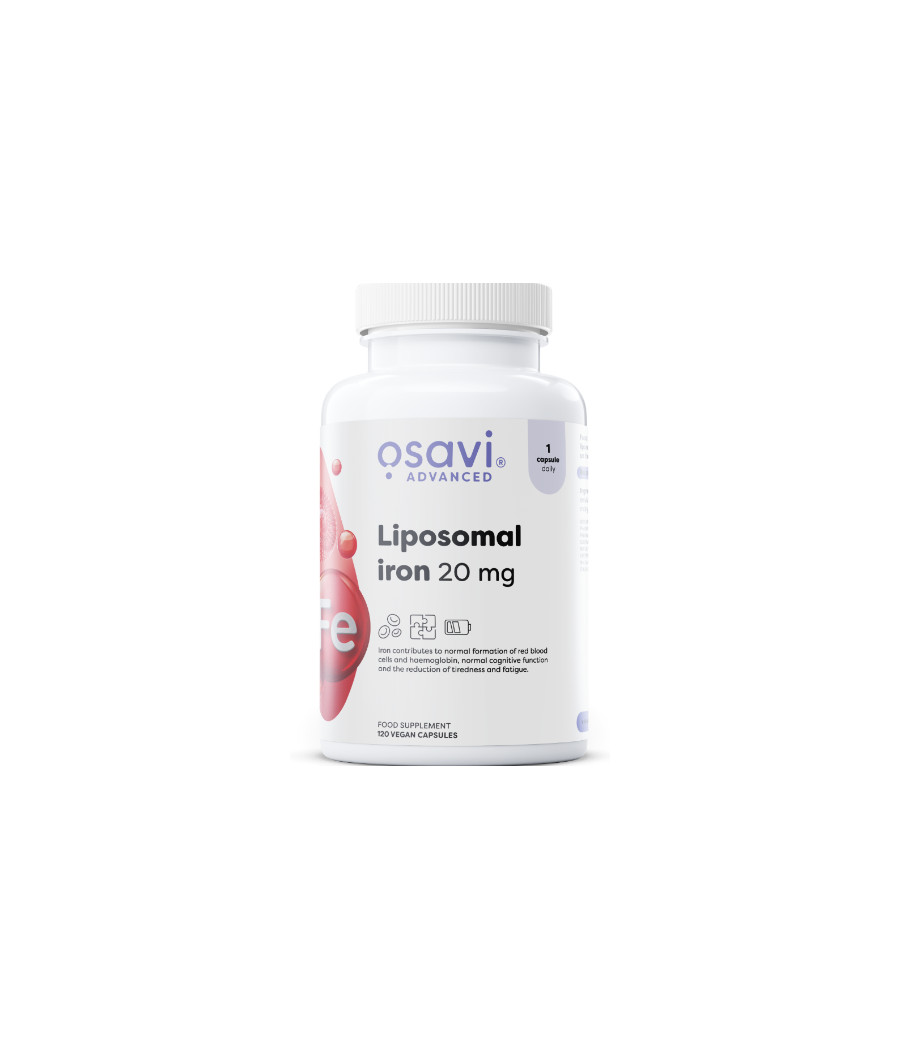 OSAVI Liposomal Iron, 20mg - 60 vegan capsules – low-calorie product from Osavi, buy in Bombbar