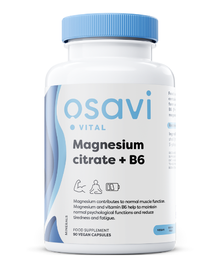 OSAVI Magnesium Citrate + B6 - 90 vegan capsules