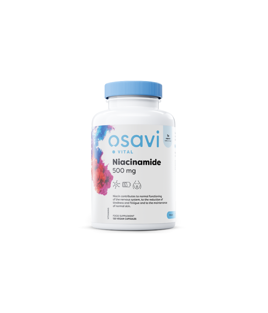 OSAVI Niacinamide, 500mg - 120 vegan capsules – low-calorie product from Osavi, buy in Bombbar