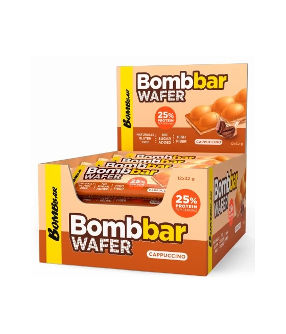 BOMBBAR Wafer bar with milk and nut paste with "Cappuccino" flavor - 32 g