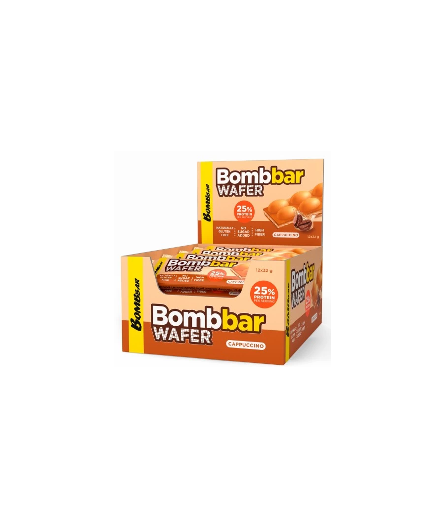 BOMBBAR Wafer bar with milk and nut paste with "Cappuccino" flavor - 32 g – low-calorie product from Bombbar, buy in Bombbar