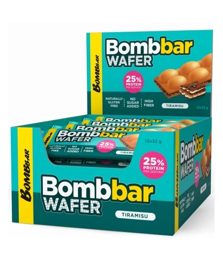 BOMBBAR Wafer bar with chocolate-nut paste with "Tiramisu" flavor 32 g