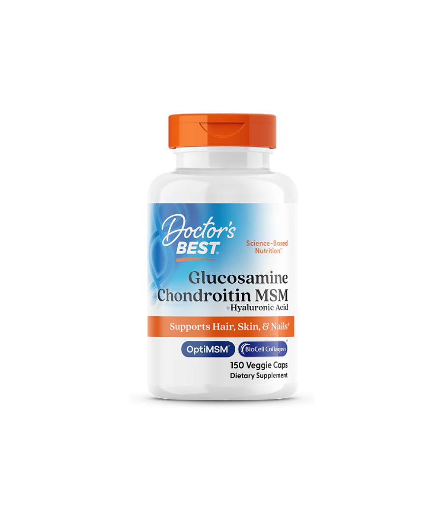 DOCTOR'S BEST Glucosamine Chondroitin MSM + Hyaluronic Acid - 150 vegan capsules – low-calorie product from Doctor's BEST, buy in Bombbar