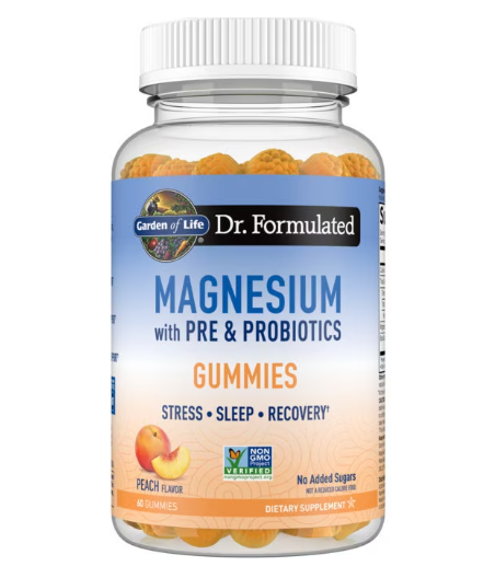 DR. FORMULATED Magnesium with Pre & Probiotics Gummies, Peach - 60 gummies