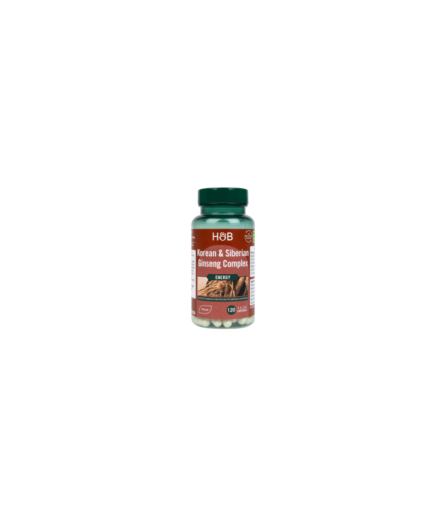 HOLLAND&BARRETT Korean & Siberian Ginseng Complex - 120 vegan capsules – low-calorie product from Holland&Barrett, buy in Bombbar