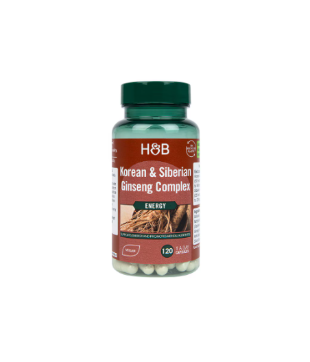 HOLLAND&BARRETT Korean & Siberian Ginseng Complex - 120 vegan capsules