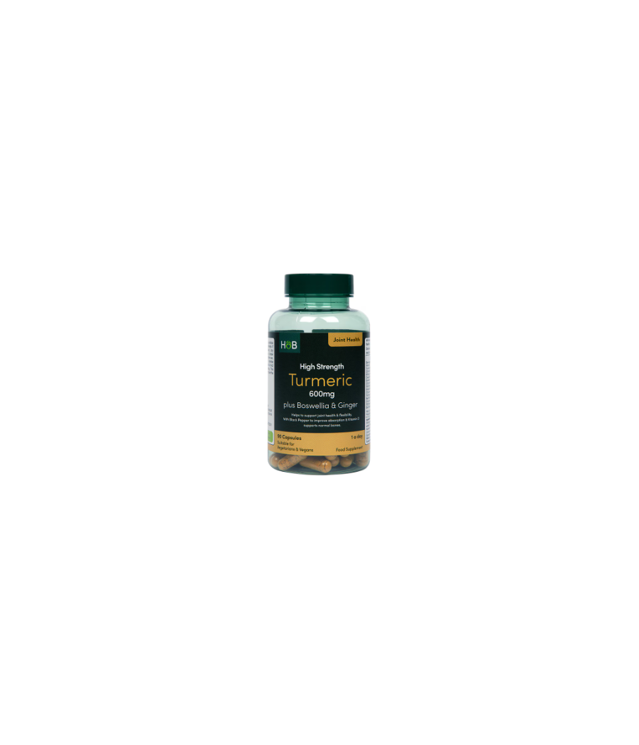 HOLLAND&BARRETT High Strength Turmeric plus Boswellia & Ginger, 600mg - 90 capsules – low-calorie product from Holland&Barrett, buy in Bombbar