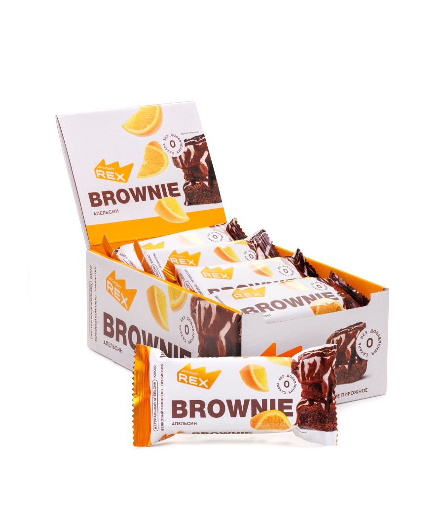 PROTEIN REX Brownie proteiinikook, apelsin - 50 g – madala kalorsusega toode firmalt Protein Rex, osta Bombbar-ist