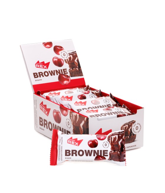 PROTEIN REX Proteiini brownie, kirss - 50 g