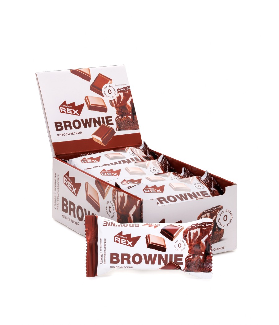 PROTEIN REX Proteiini brownie kook, klassikaline - 50 g – madala kalorsusega toode firmalt Protein Rex, osta Bombbar-ist