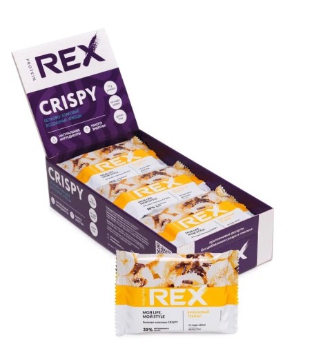 PROTEIN REX CRISPY Proteiini-teravilja näkileib, banaani- 55 g