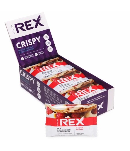 PROTEIN REX CRISPY Proteiini-teravilja-näkileib, marja-millfeiulle - 55 g