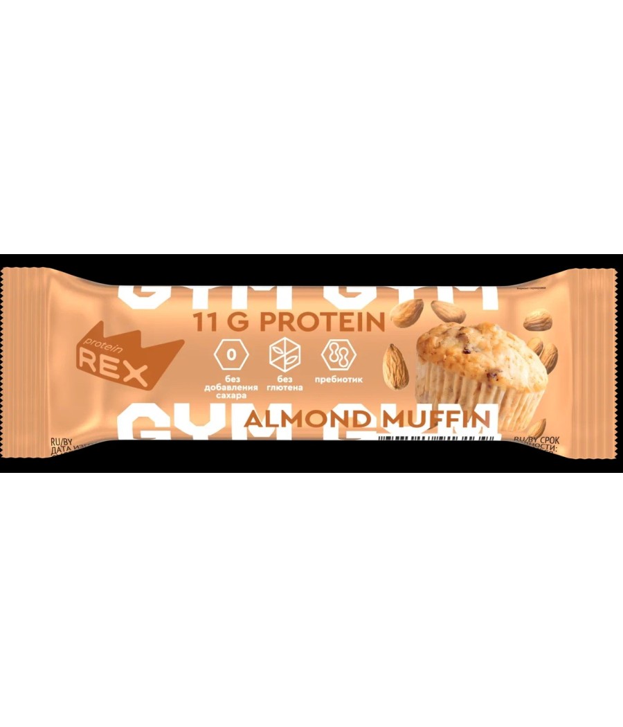 PROTEIN REX GYM Bar with high protein content, almond muffin - 35g – madala kalorsusega toode firmalt Protein Rex, osta Bombbar-ist